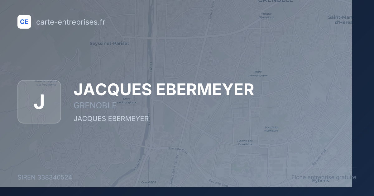 JACQUES EBERMEYER — 338340524 — fiche entreprise