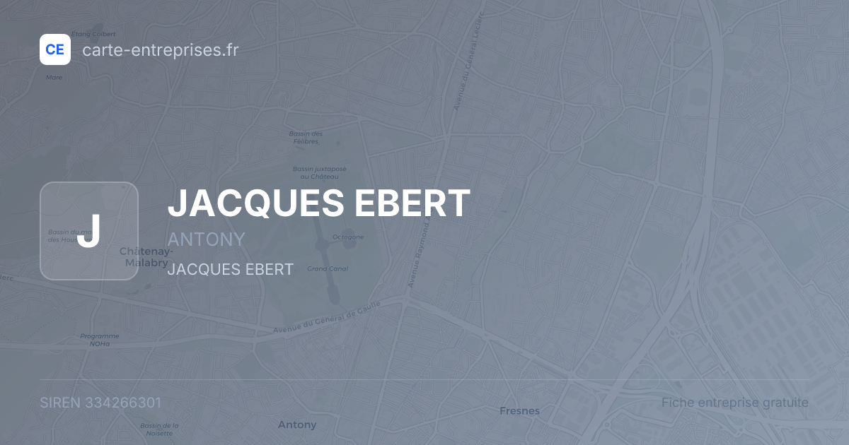 JACQUES EBERT — 334266301 — fiche entreprise