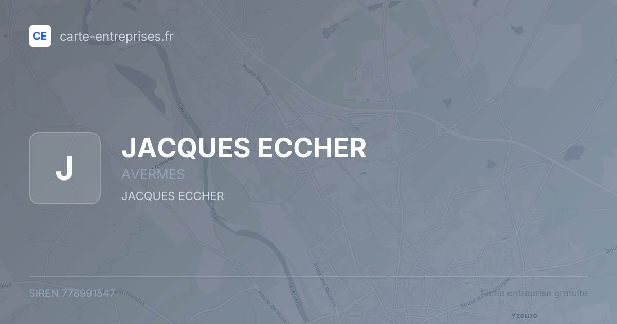 JACQUES ECCHER — 778991547 — fiche entreprise