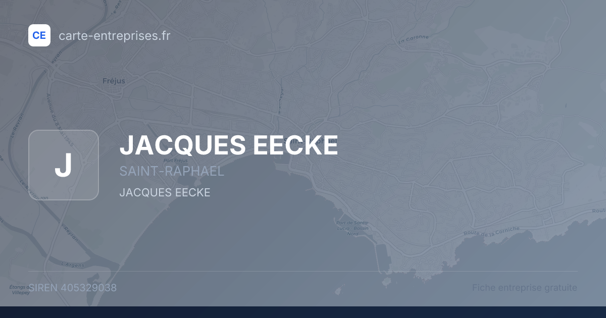 JACQUES EECKE — 405329038 — fiche entreprise