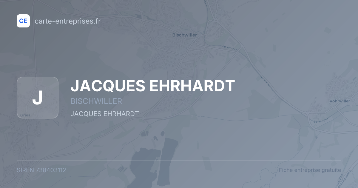 JACQUES EHRHARDT — 738403112 — fiche entreprise