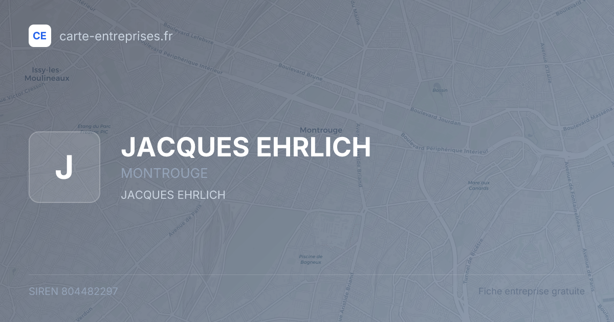 JACQUES EHRLICH — 804482297 — fiche entreprise