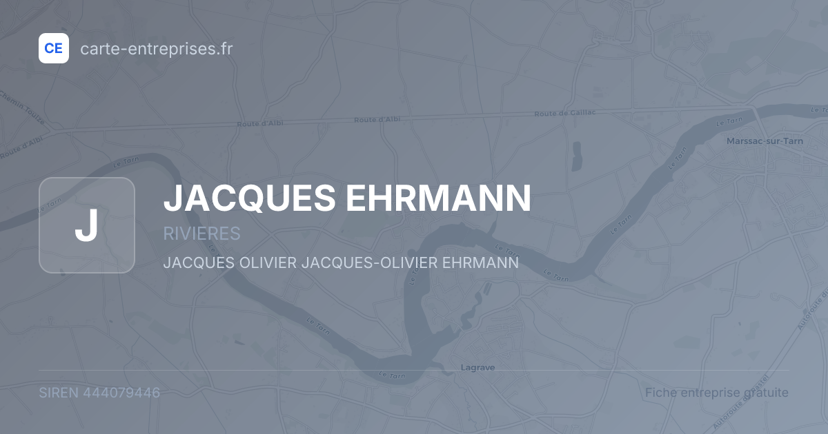 JACQUES EHRMANN — 444079446 — fiche entreprise