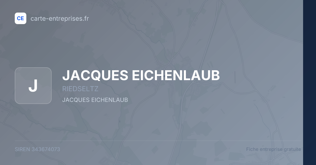 JACQUES EICHENLAUB — 343674073 — fiche entreprise