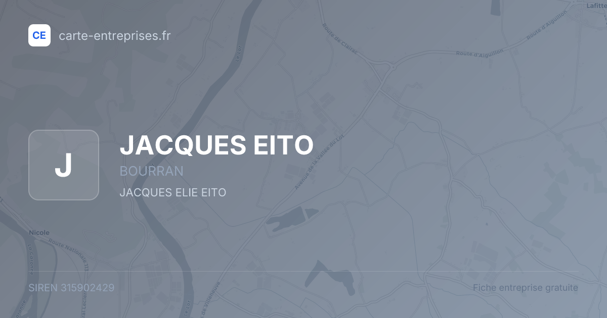 JACQUES EITO — 315902429 — fiche entreprise