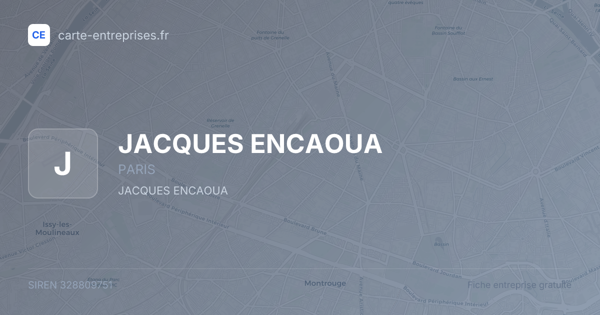 JACQUES ENCAOUA — 328809751 — fiche entreprise