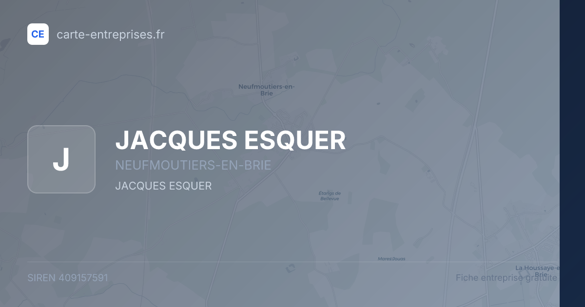 JACQUES ESQUER — 409157591 — fiche entreprise