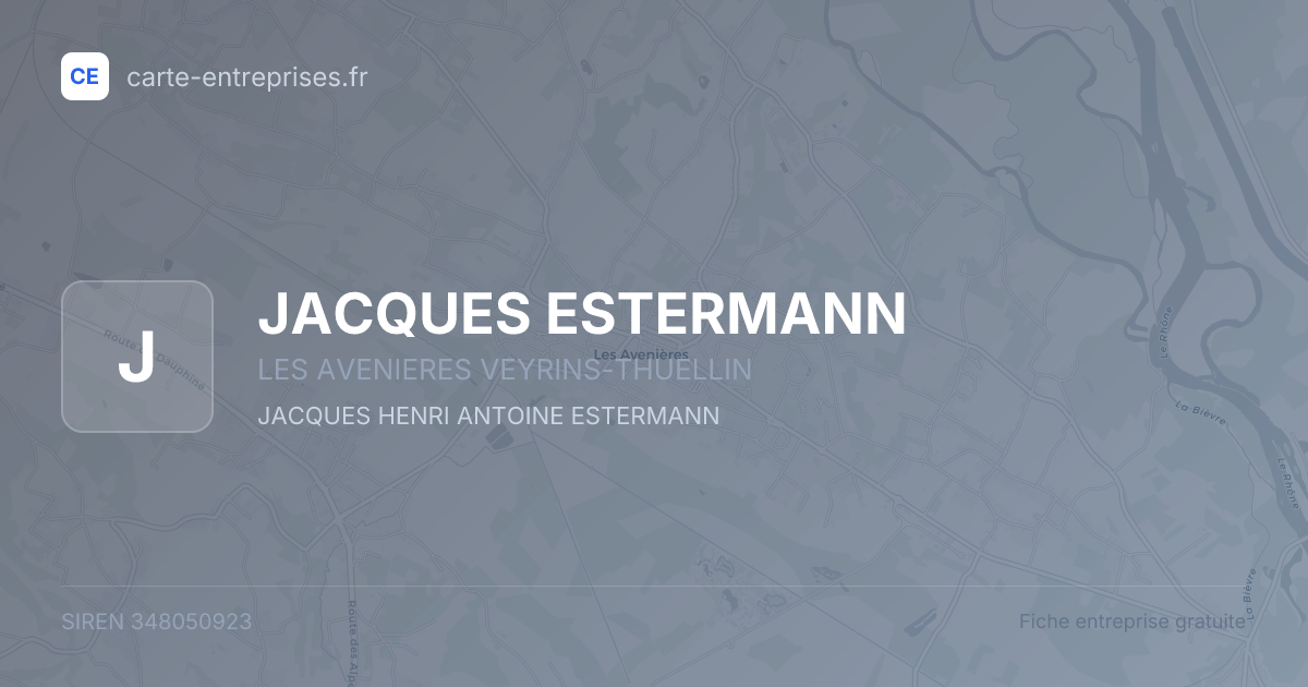 JACQUES ESTERMANN — 348050923 — fiche entreprise