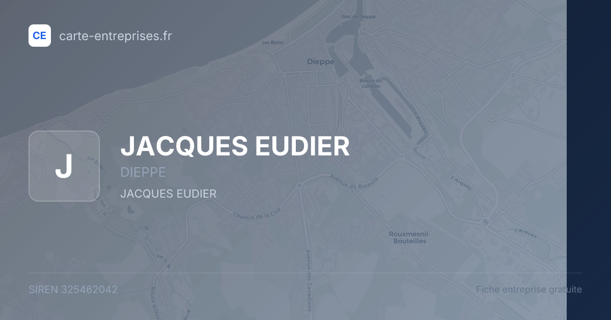 JACQUES EUDIER — 325462042 — fiche entreprise