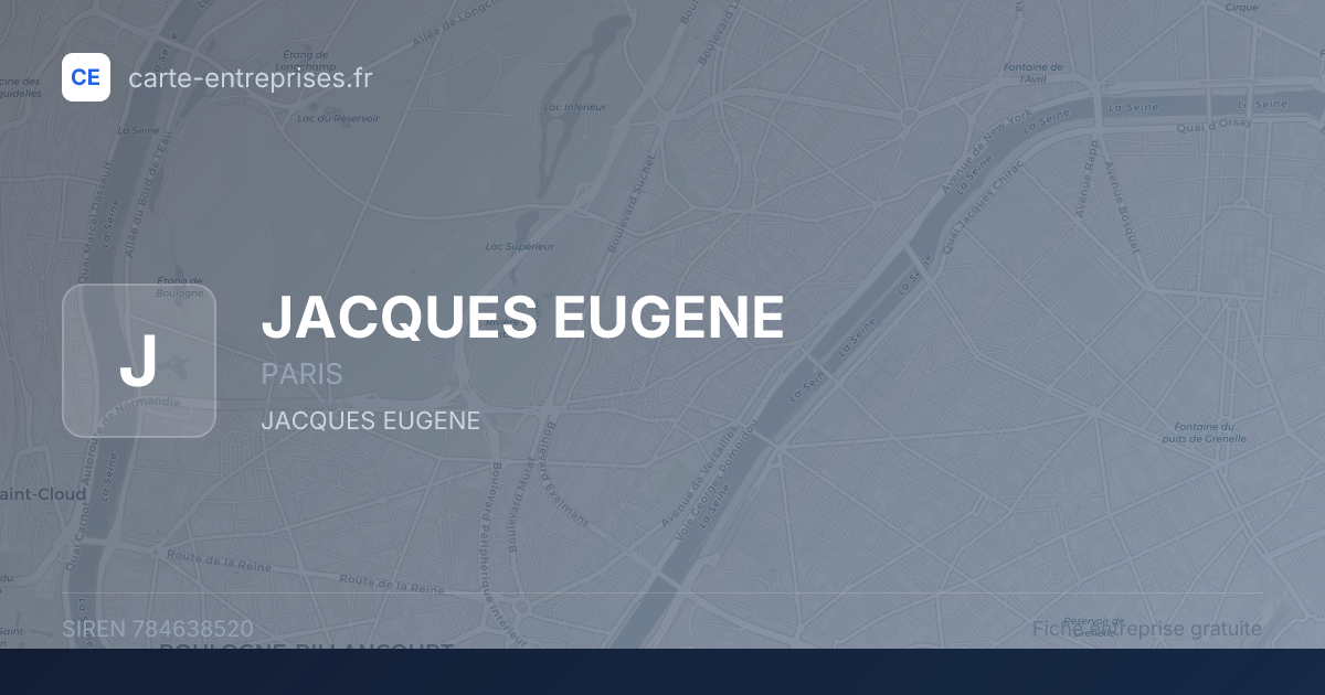 JACQUES EUGENE — 784638520 — fiche entreprise