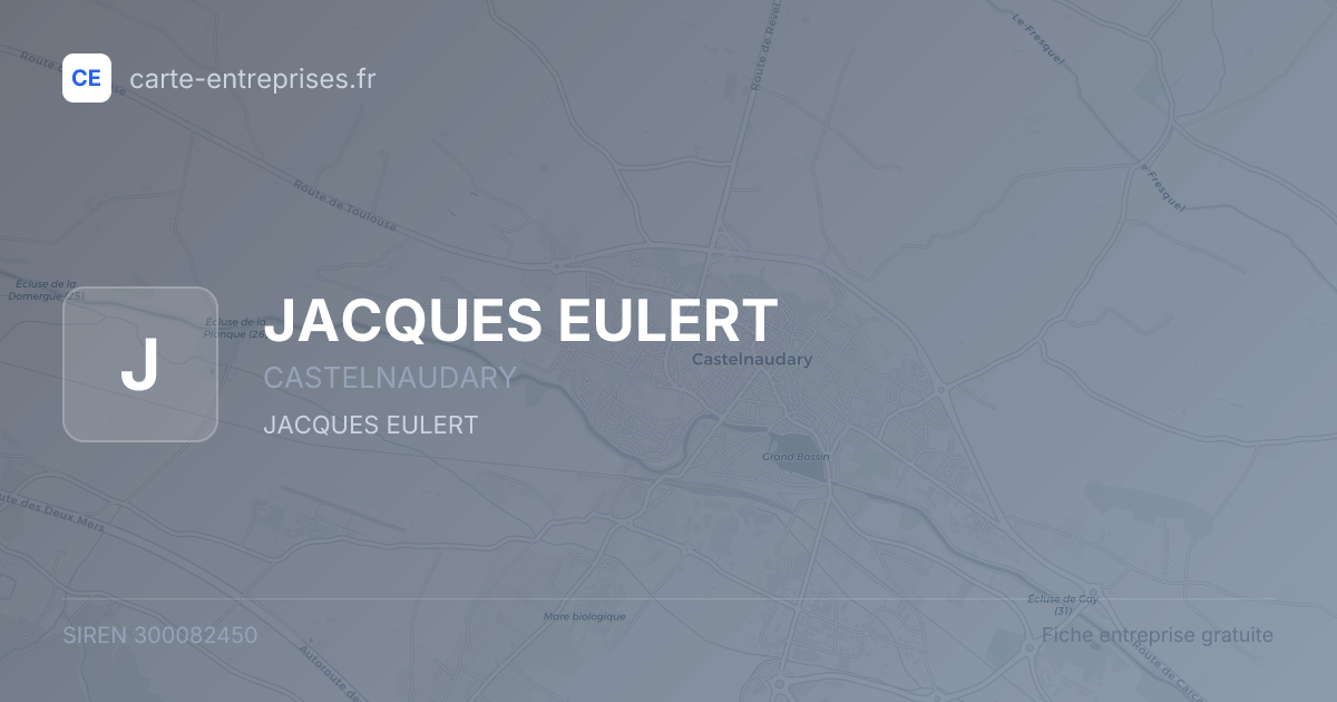 JACQUES EULERT — 300082450 — fiche entreprise