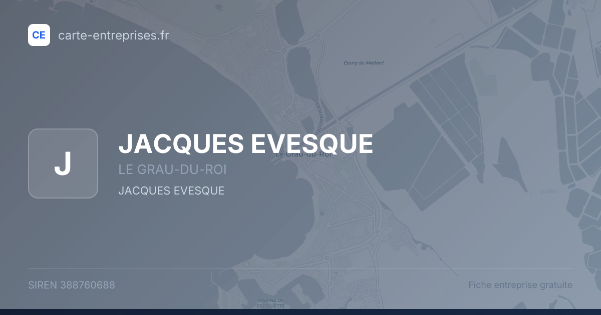 JACQUES EVESQUE — 388760688 — fiche entreprise