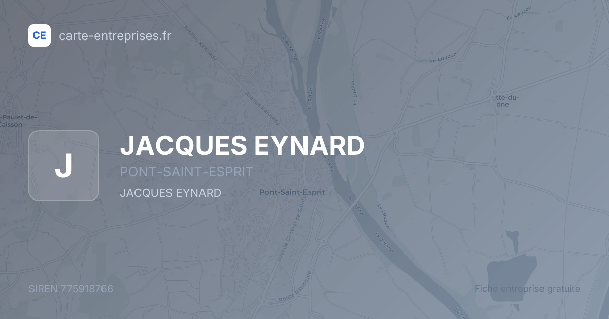 JACQUES EYNARD — 775918766 — fiche entreprise