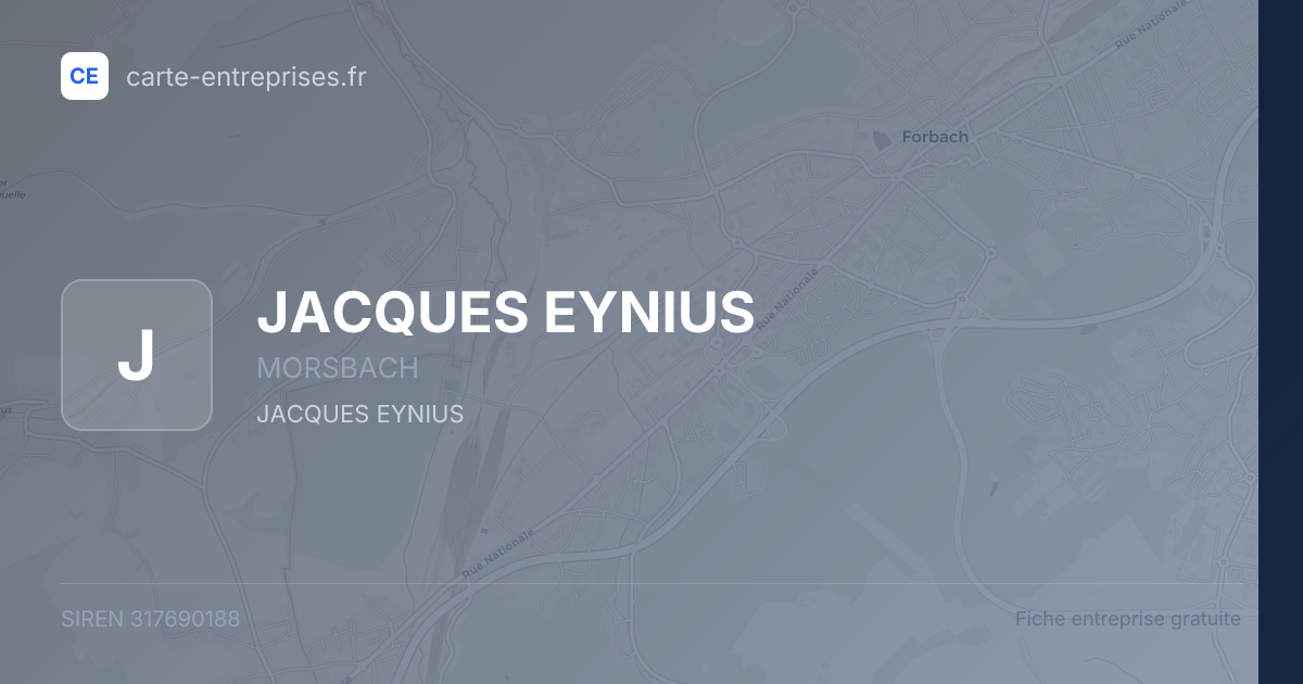 JACQUES EYNIUS — 317690188 — fiche entreprise