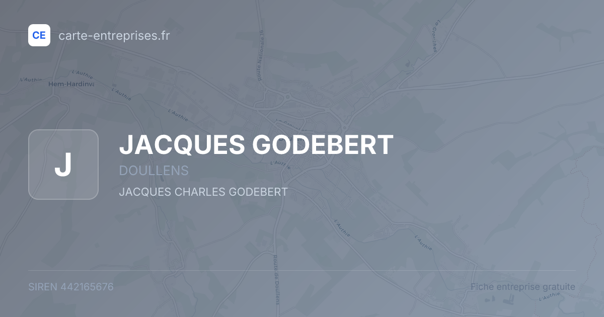 JACQUES GODEBERT — 442165676 — fiche entreprise