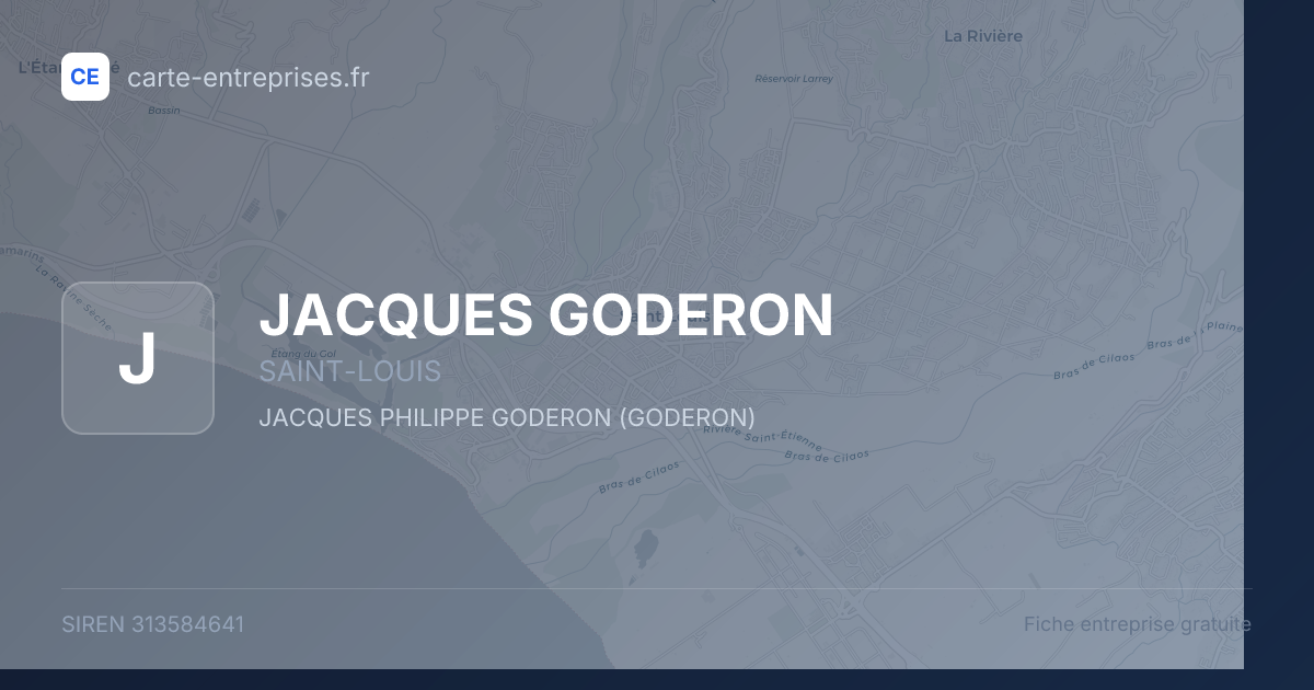 JACQUES GODERON — 313584641 — fiche entreprise