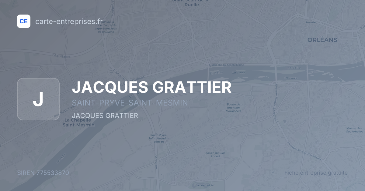 JACQUES GRATTIER — 775533870 — fiche entreprise