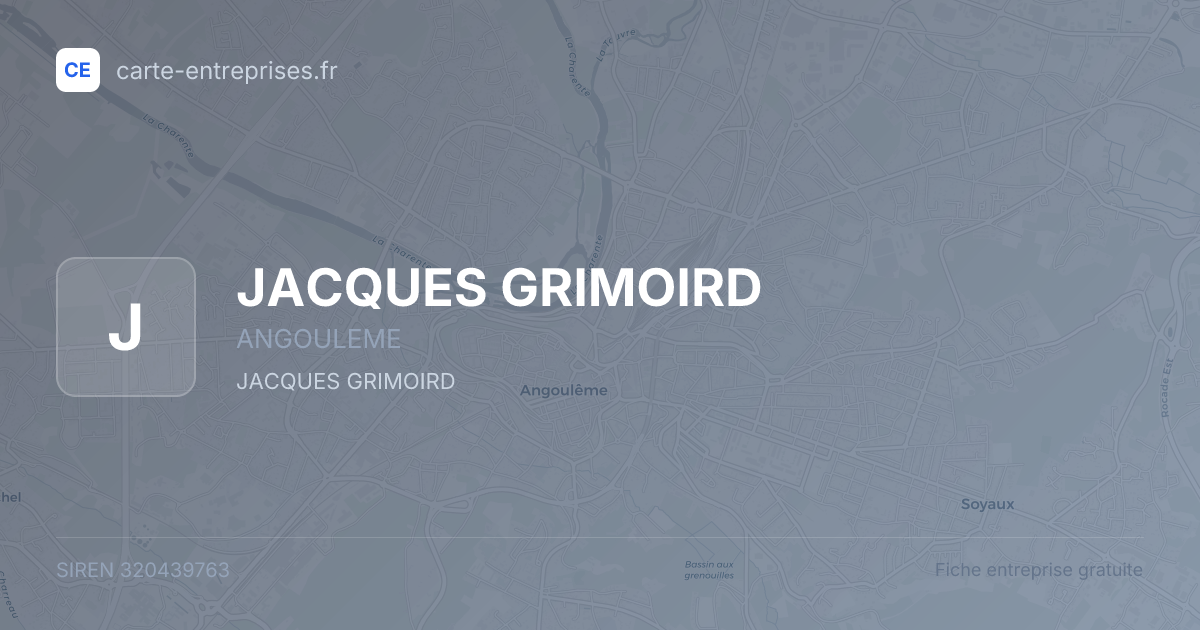 JACQUES GRIMOIRD — 320439763 — fiche entreprise