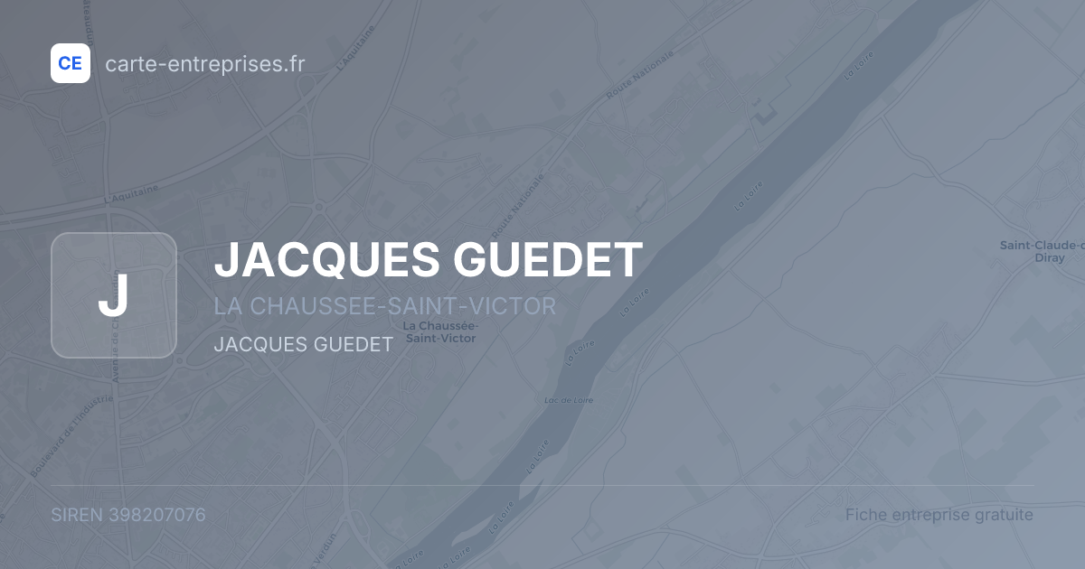 JACQUES GUEDET — 398207076 — fiche entreprise