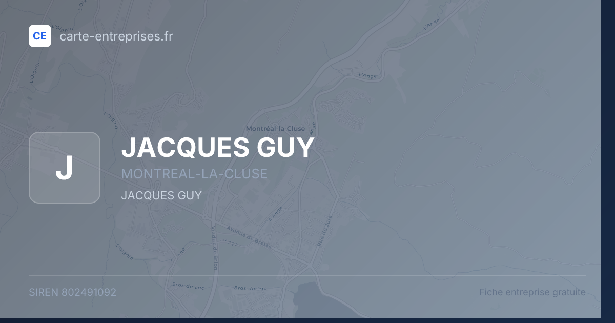 JACQUES GUY — 802491092 — fiche entreprise
