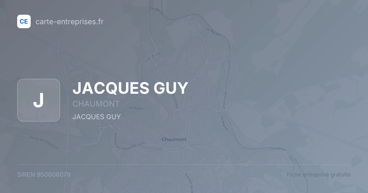 JACQUES GUY — 950606079 — fiche entreprise