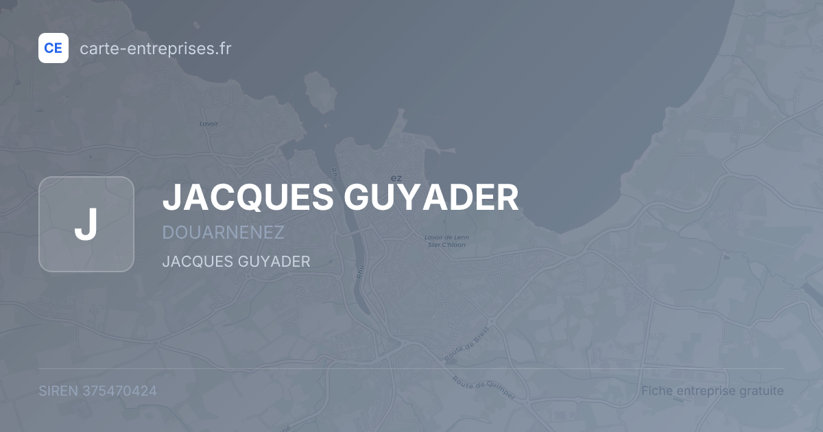 JACQUES GUYADER — 375470424 — fiche entreprise