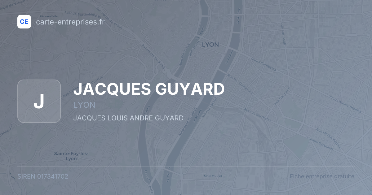 JACQUES GUYARD — 017341702 — fiche entreprise