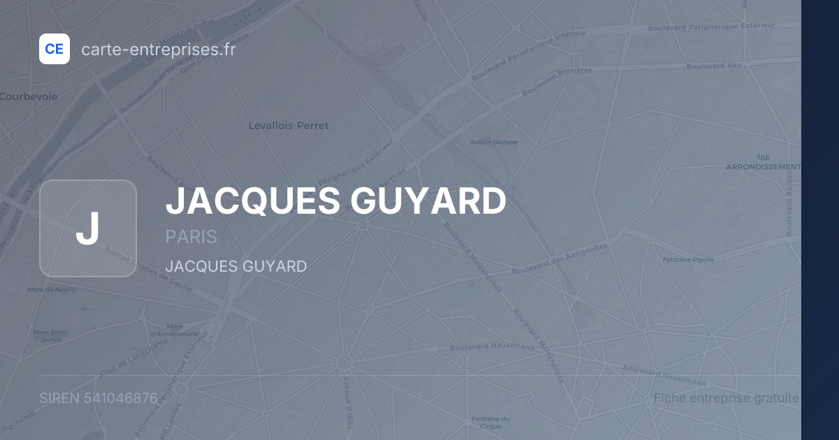 JACQUES GUYARD — 541046876 — fiche entreprise