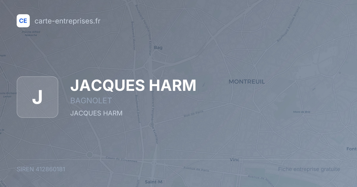 JACQUES HARM — 412860181 — fiche entreprise