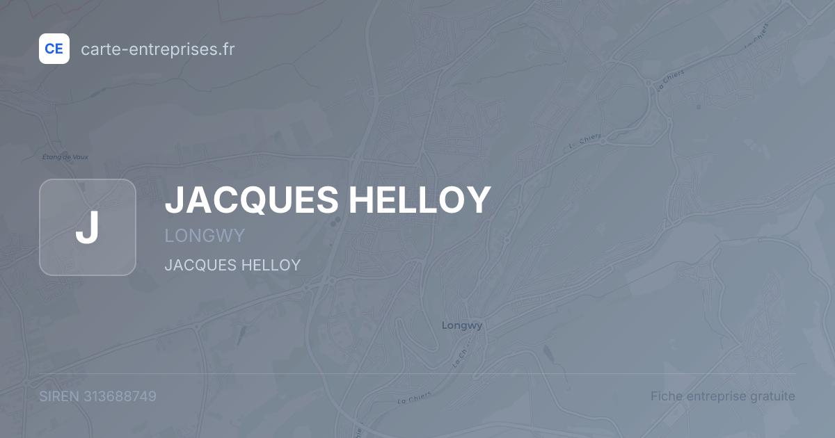 JACQUES HELLOY — 313688749 — fiche entreprise