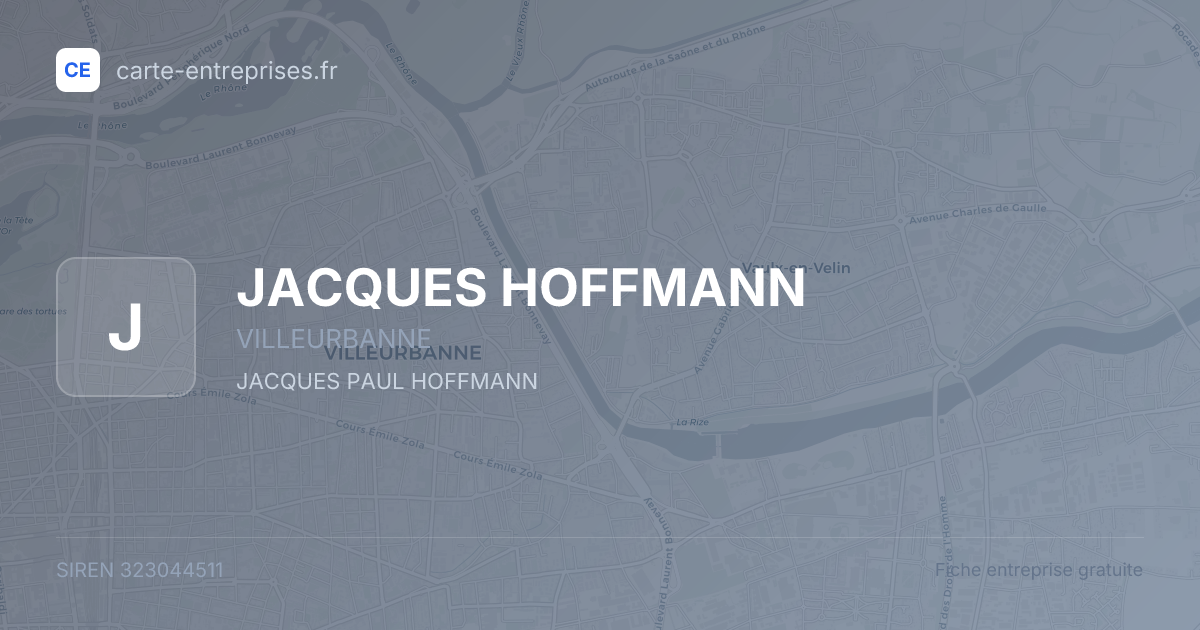 JACQUES HOFFMANN — 323044511 — fiche entreprise
