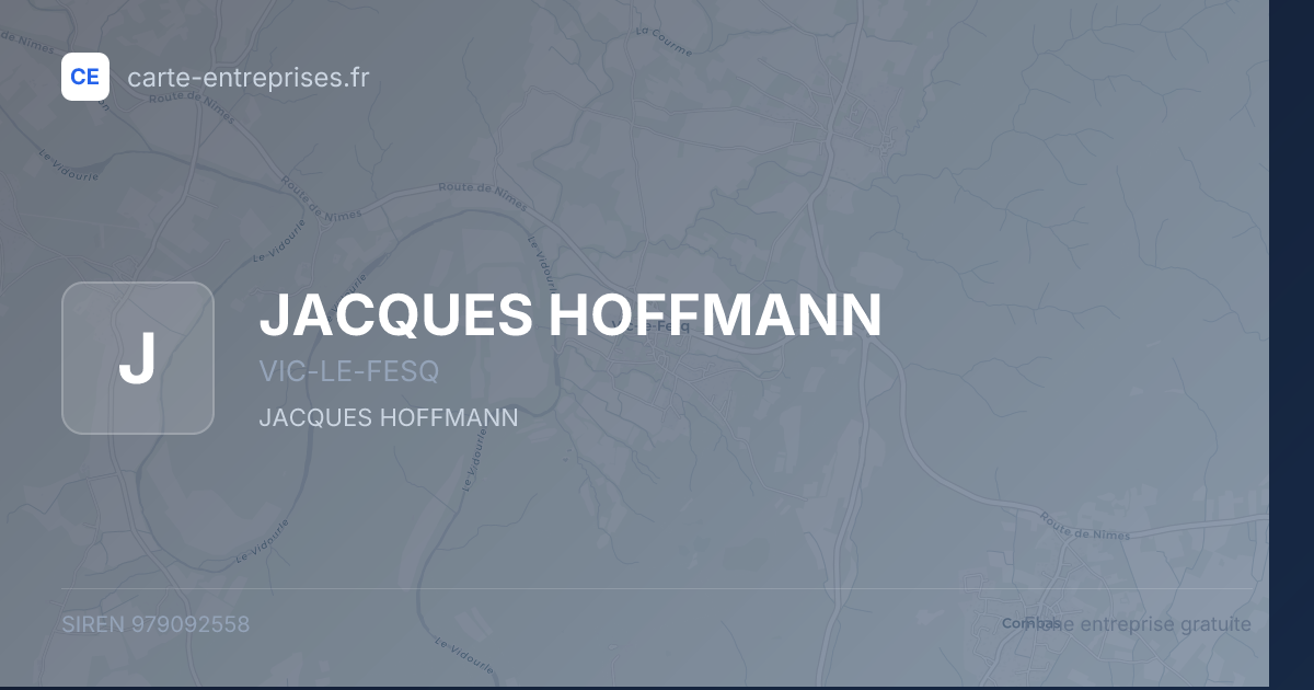 JACQUES HOFFMANN — 979092558 — fiche entreprise