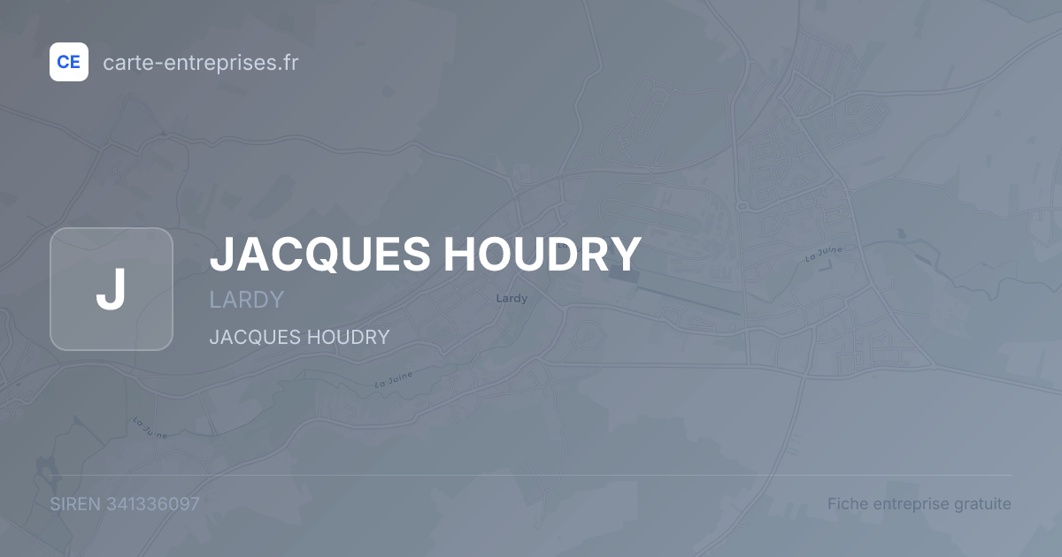 JACQUES HOUDRY — 341336097 — fiche entreprise