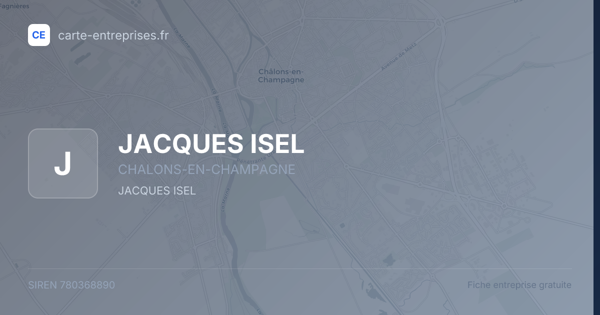 JACQUES ISEL — 780368890 — fiche entreprise