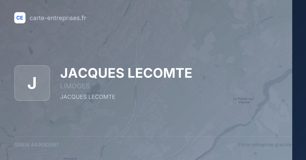 JACQUES LECOMTE — 440692697 — fiche entreprise