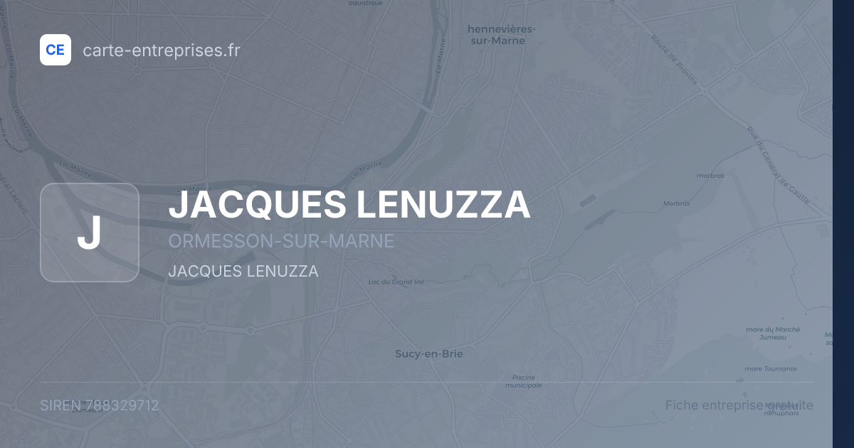 JACQUES LENUZZA — 788329712 — fiche entreprise