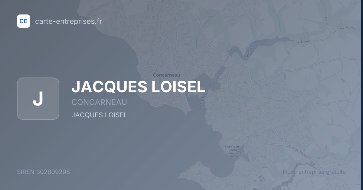 JACQUES LOISEL — 302809298 — fiche entreprise