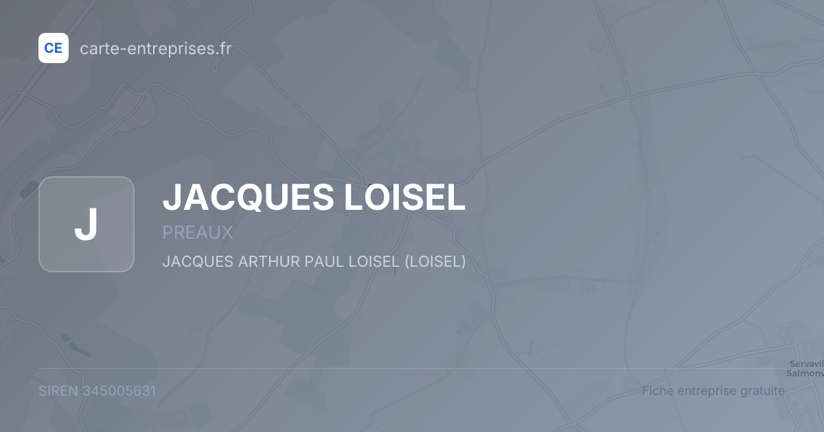 JACQUES LOISEL — 345005631 — fiche entreprise