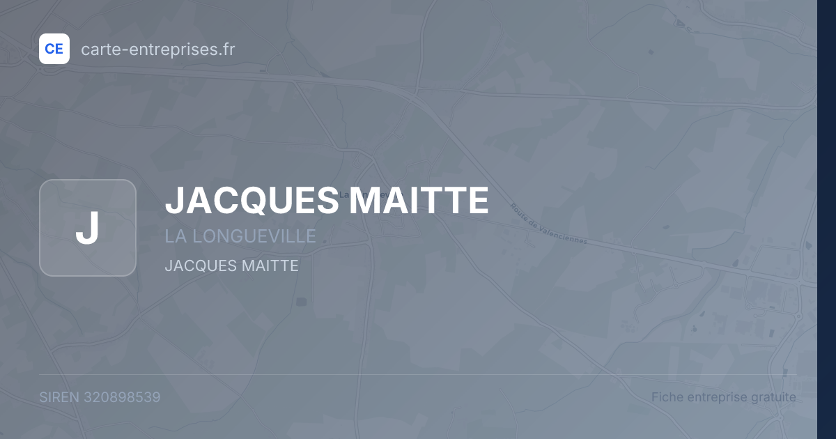 JACQUES MAITTE — 320898539 — fiche entreprise