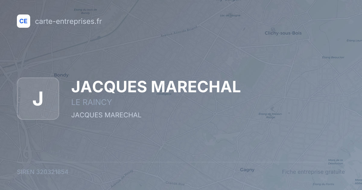 JACQUES MARECHAL — 320321854 — fiche entreprise
