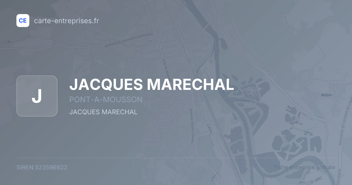 JACQUES MARECHAL — 523596922 — fiche entreprise
