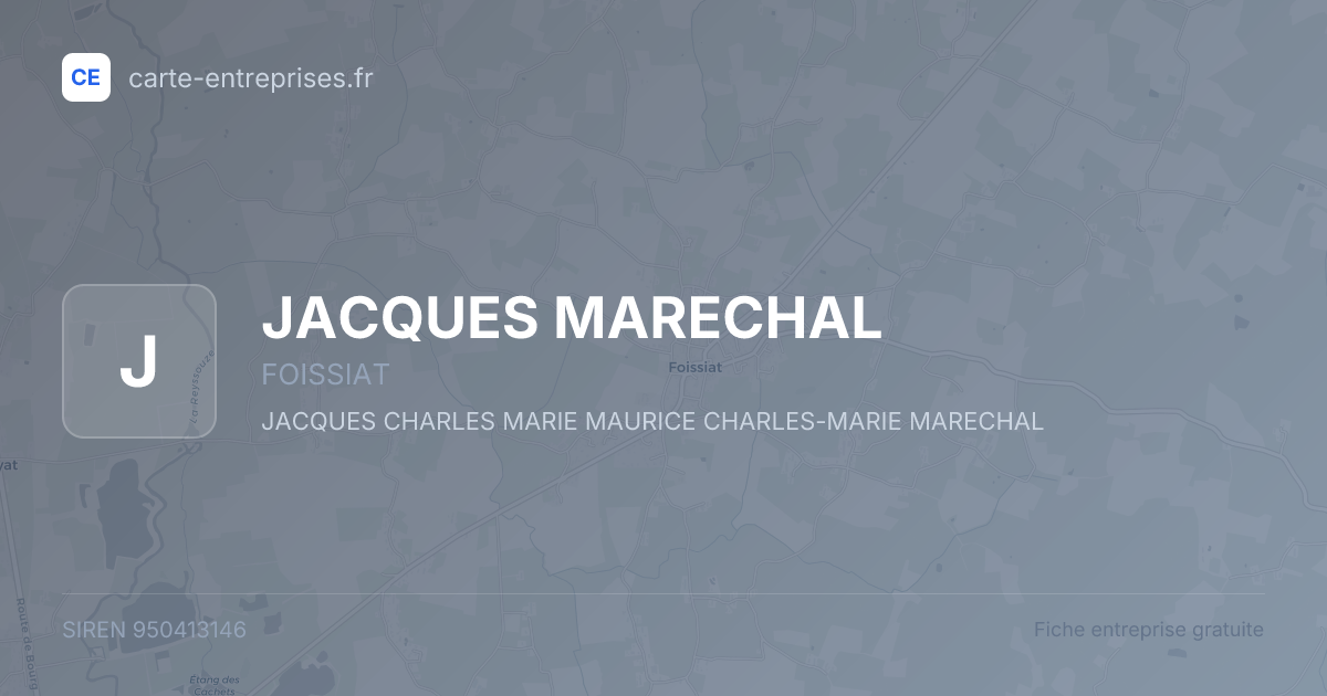 JACQUES MARECHAL — 950413146 — fiche entreprise