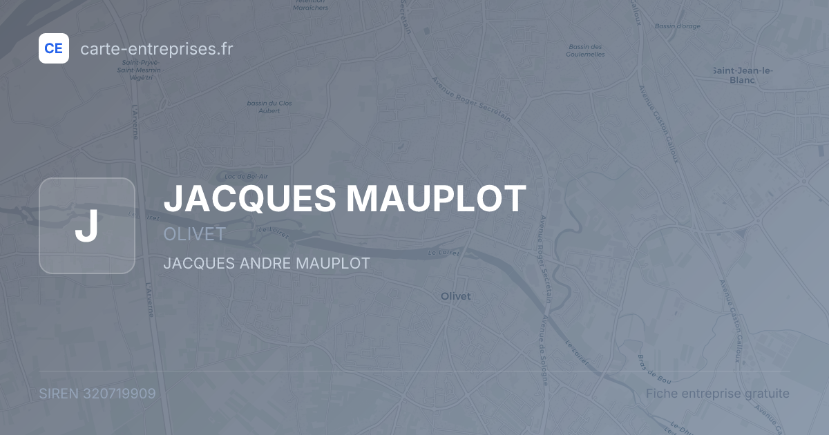 JACQUES MAUPLOT — 320719909 — fiche entreprise