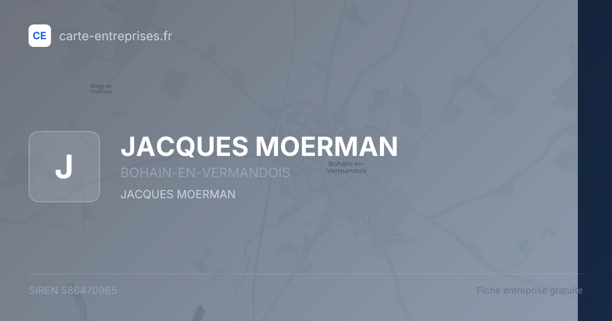 JACQUES MOERMAN — 586470965 — fiche entreprise
