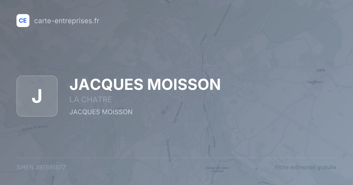 JACQUES MOISSON — 397691577 — fiche entreprise