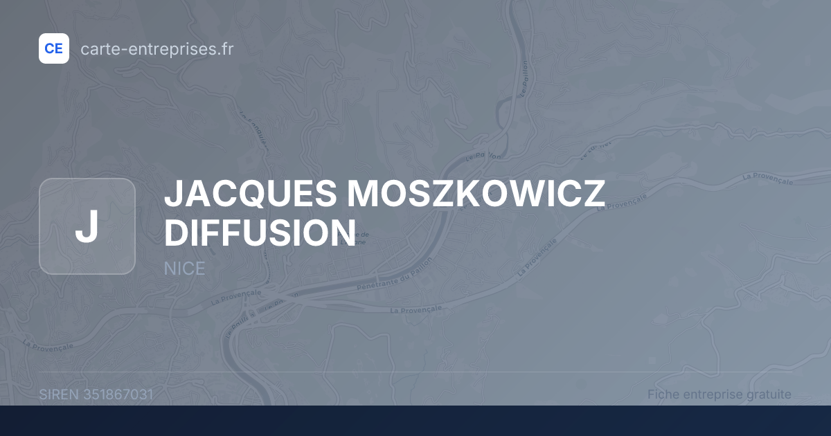 JACQUES MOSZKOWICZ DIFFUSION — 351867031 — fiche entreprise