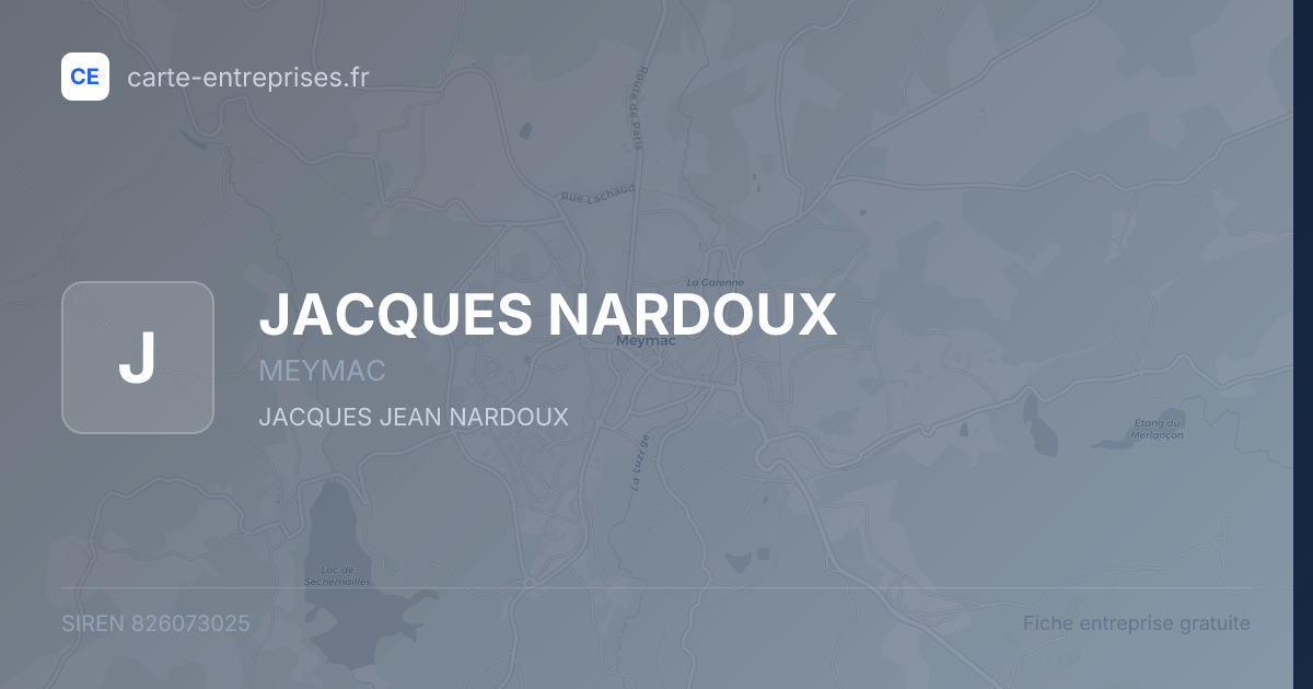 JACQUES NARDOUX — 826073025 — fiche entreprise