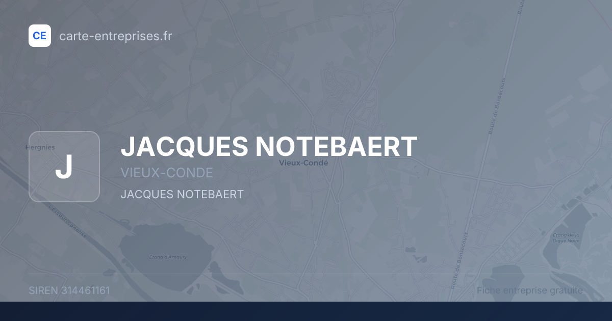 JACQUES NOTEBAERT — 314461161 — fiche entreprise