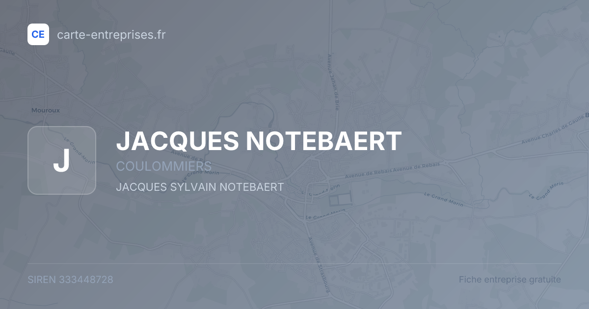 JACQUES NOTEBAERT — 333448728 — fiche entreprise