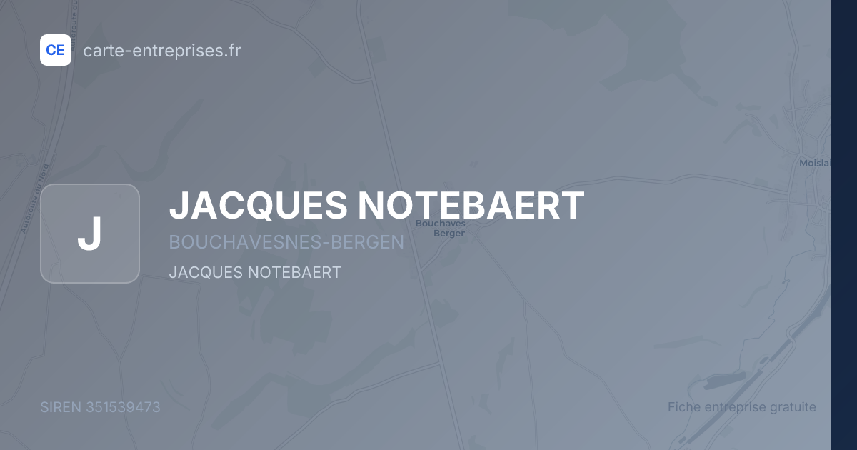 JACQUES NOTEBAERT — 351539473 — fiche entreprise